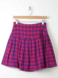 Vintage Tweed Pink & Purple Mini Skirt 27