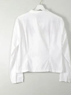 Vintage White Blouse With Embroidery Detail M
