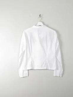 Vintage White Blouse With Embroidery Detail M