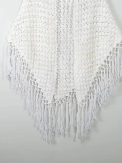Vintage White Bobble Shawl/Scarf