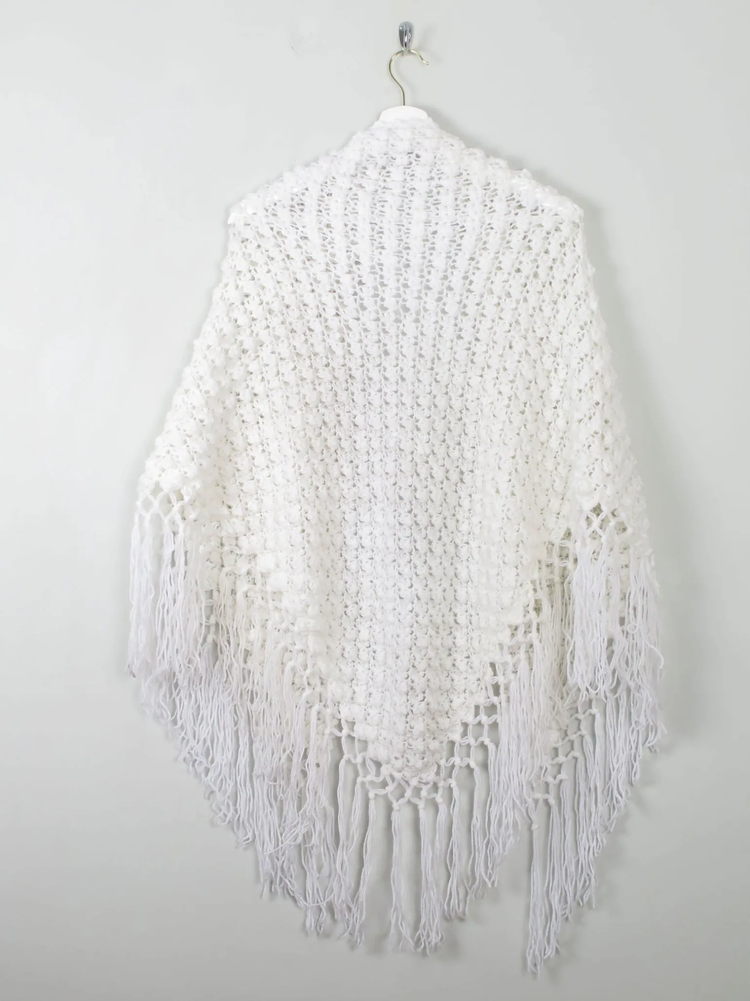 Vintage White Bobble Shawl/Scarf