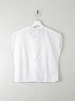 Vintage White Broderie Anglaise Blouse S/M