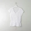 Vintage White Crochet Top M