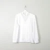 Vintage White High Neck Blouse L/XL