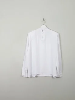 Vintage White High Neck Blouse L/XL
