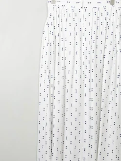 Vintage White Printed Midi Skirt S