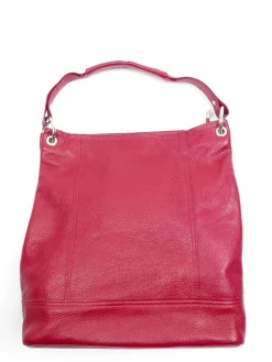 Vintage Wine Leather Hobo Shopper Shoulder Bag