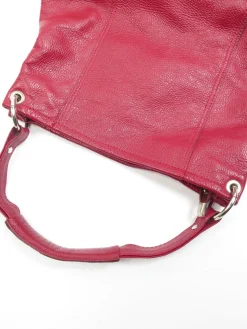 Vintage Wine Leather Hobo Shopper Shoulder Bag