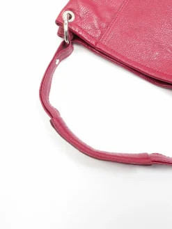 Vintage Wine Leather Hobo Shopper Shoulder Bag