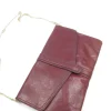 Vintage Wine Leather 1970s  Envelope Bag