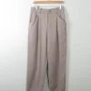 Vintage Women's Beige Taupe Wool Trousers 31" W 28" L