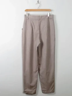 Vintage Women's Beige Taupe Wool Trousers 31