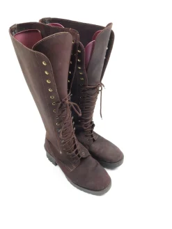 Vintage Women’s Brown Suede  Lace Up Boots 38/5