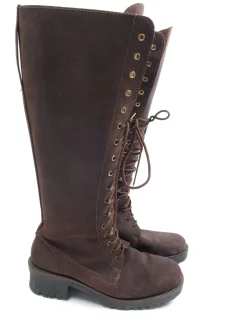Vintage Women’s Brown Suede  Lace Up Boots 38/5