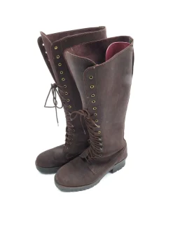 Vintage Women’s Brown Suede  Lace Up Boots 38/5