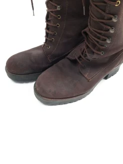 Vintage Women’s Brown Suede  Lace Up Boots 38/5