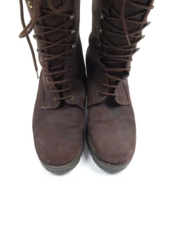 Vintage Women’s Brown Suede  Lace Up Boots 38/5