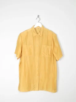 Vintage Women’s Yellow Silk Blouse L