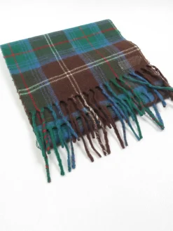 Vintage Wool Green & Brown Scarf
