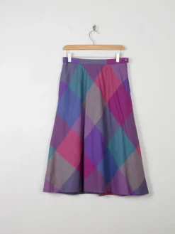 Vintage Wool Tweed Colourful Skirt 28" W S