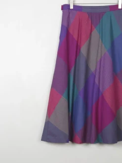 Vintage Wool Tweed Colourful Skirt 28