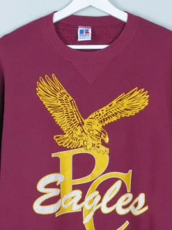 Wine Vintage P C Eagles Sweatshirt M