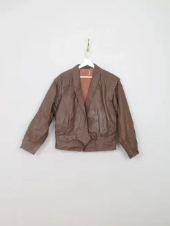 Woman's VIntage Brown Leather Jacket M