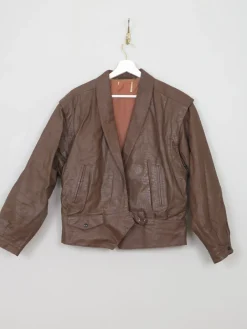 Woman's VIntage Brown Leather Jacket M