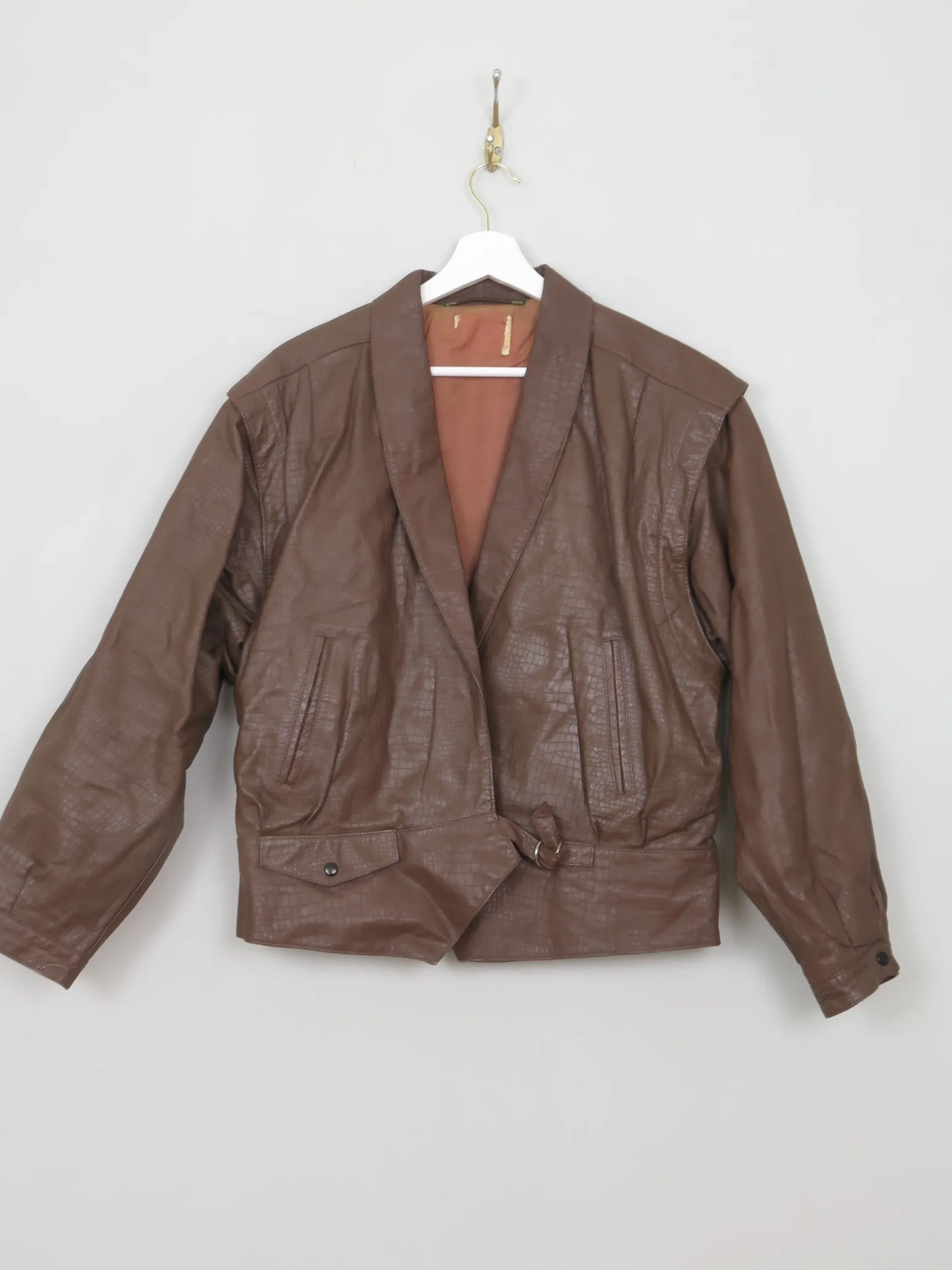 Woman's VIntage Brown Leather Jacket M