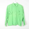 Women's Acid Green Vintage Blouse M