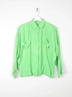 Women's Acid Green Vintage Blouse M