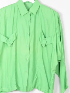 Women's Acid Green Vintage Blouse M