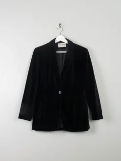 Women's Anne Brooks Vintage Black Velvet Jacket S