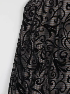 Women’s Babu Paris Grey Flock/Devore Taffeta Vintage Evening Jacket S