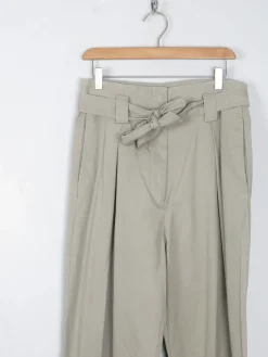 Women's Beige Khaki High Waisted Trousers 30W S