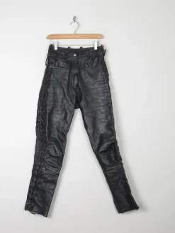 Women’s Biker Heavy Leather Trousers 27" XS