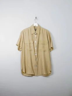 Women's Biscuit Coloured Silk Blouse M/L