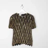Women's Black & Gold Vintage Beaded Top 10/12