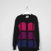Women's Black & Pink Oversized Mohair Vintage Cardigan S-L