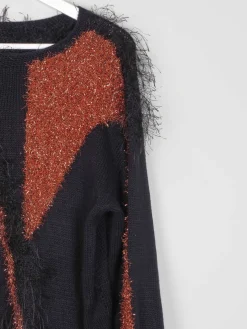 Women’s Black & Rust Vintage Jumper S/M