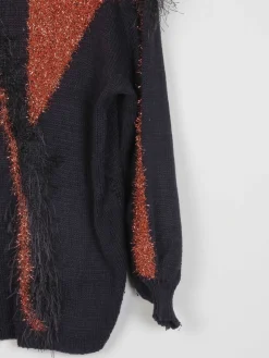 Women’s Black & Rust Vintage Jumper S/M