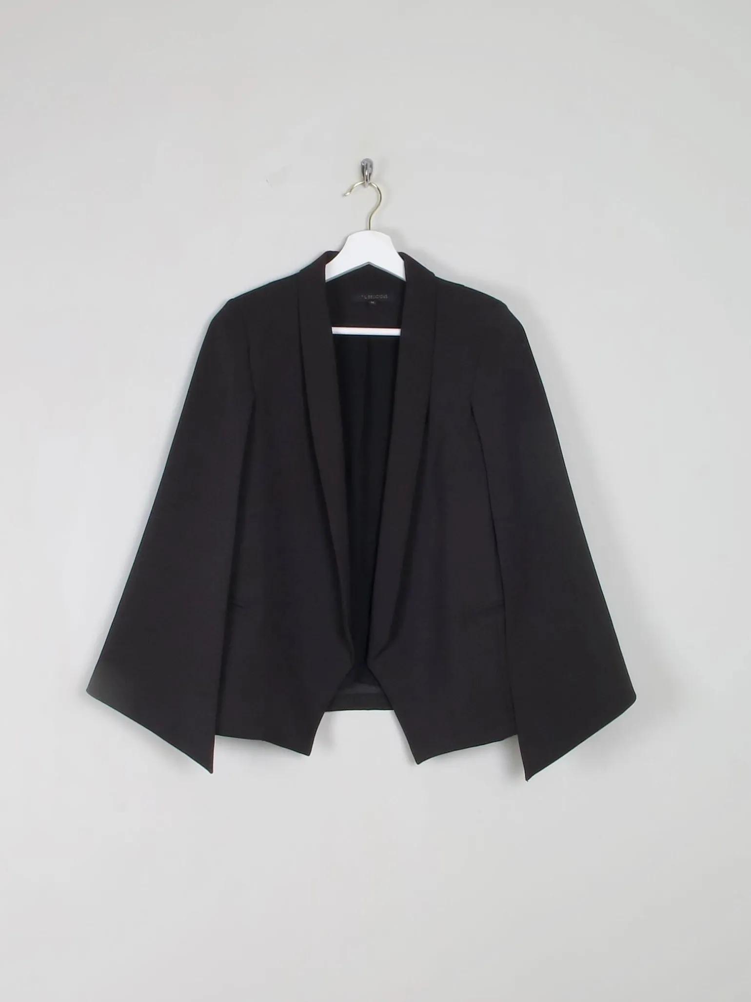 Women's Black Cape Jacket S