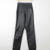 Women’s Black Leather High Waisted Trousers 6 26"32L