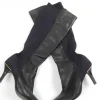 Women's Black Leather Knee-High Boots 40/7