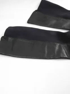 Women's Black Leather Knee-High Boots 40/7