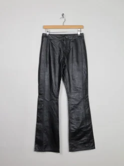 Women's Black Leather Levi’s Trousers 28"/32L