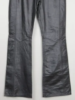 Women's Black Leather Levi’s Trousers 28"/32L