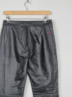 Women's Black Leather Levi’s Trousers 28