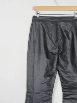 Women's Black Leather Levi’s Trousers 28