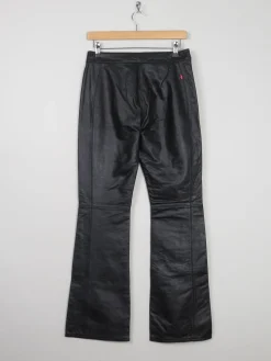 Women's Black Leather Levi’s Trousers 28
